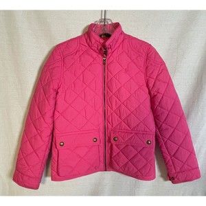 Polo Ralph Lauren Girl's Pink Quilted Style Jacket Size Large 12/14 Casual